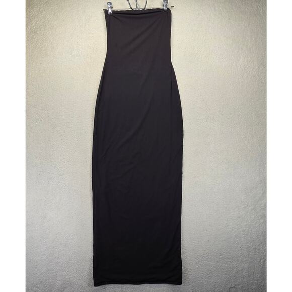 Skims Fits Everybody Tube Dress Womens S Black Strapless Bodycon Long Maxi - Picture 1 of 10